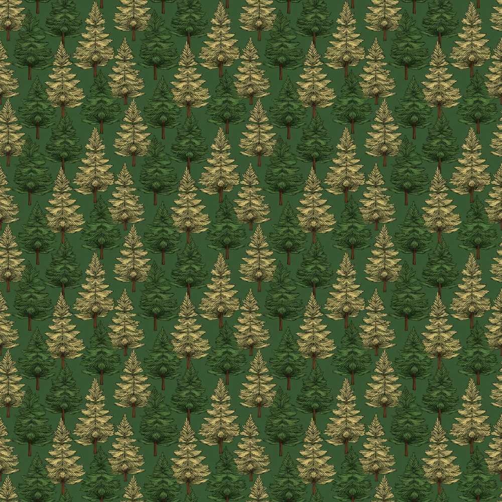 Vintage Pine Tree Forest Repeat Classic Woodland Decorative