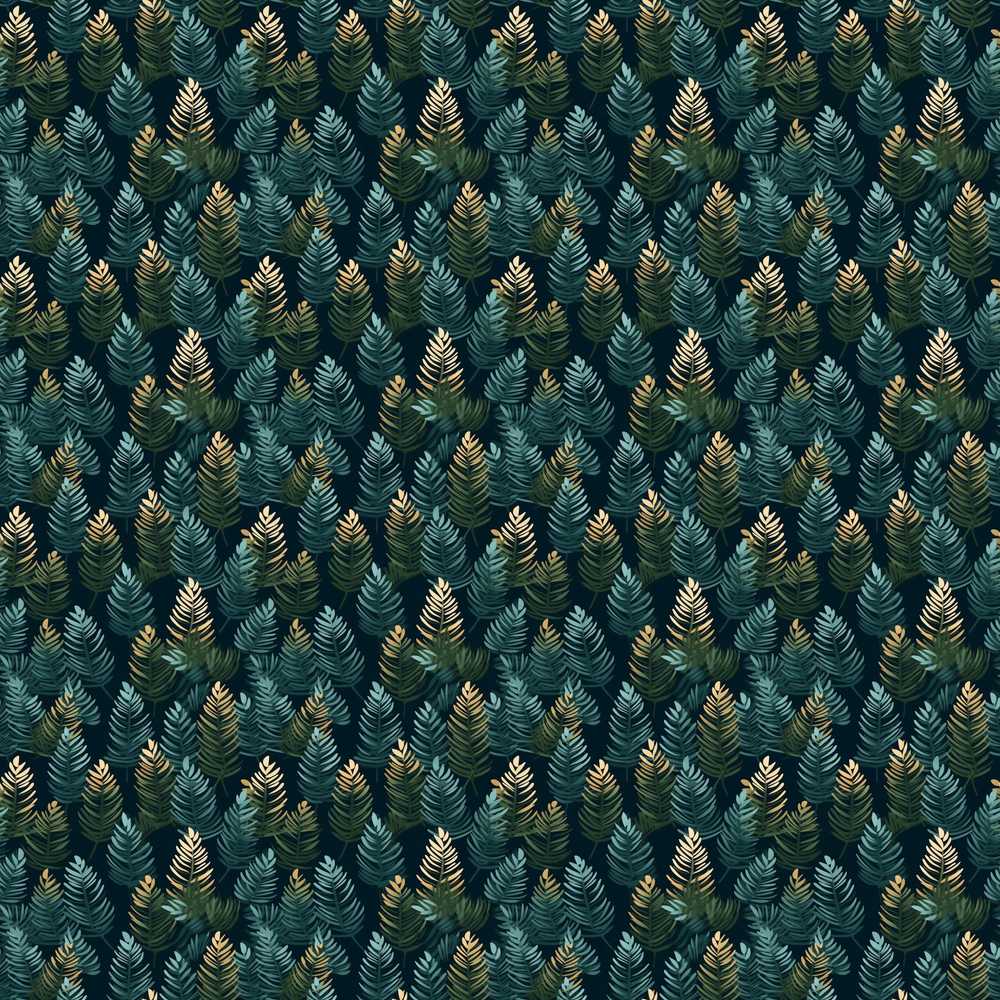 Decorative Pine Leaf Pattern Botanical Woodland Wildflower