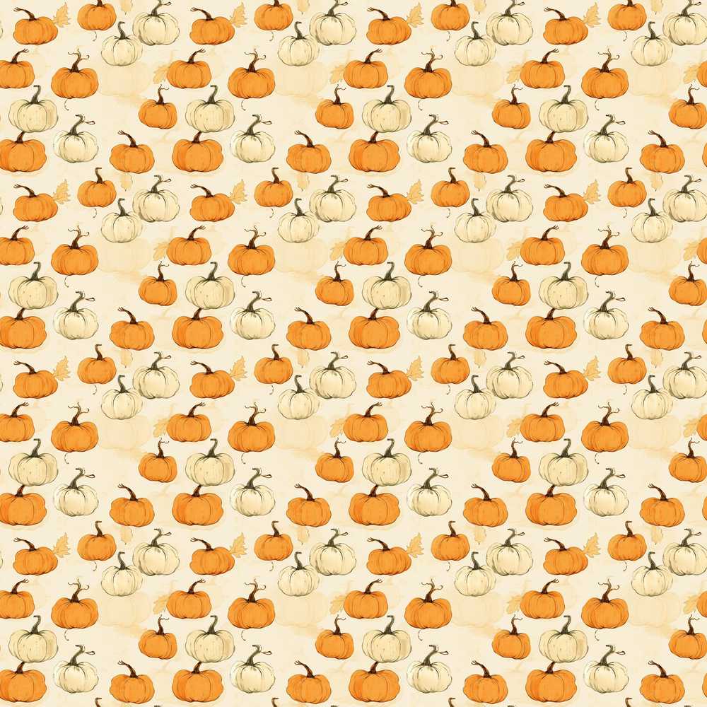 Soft Watercolor Pumpkins in Orange and White Light Background