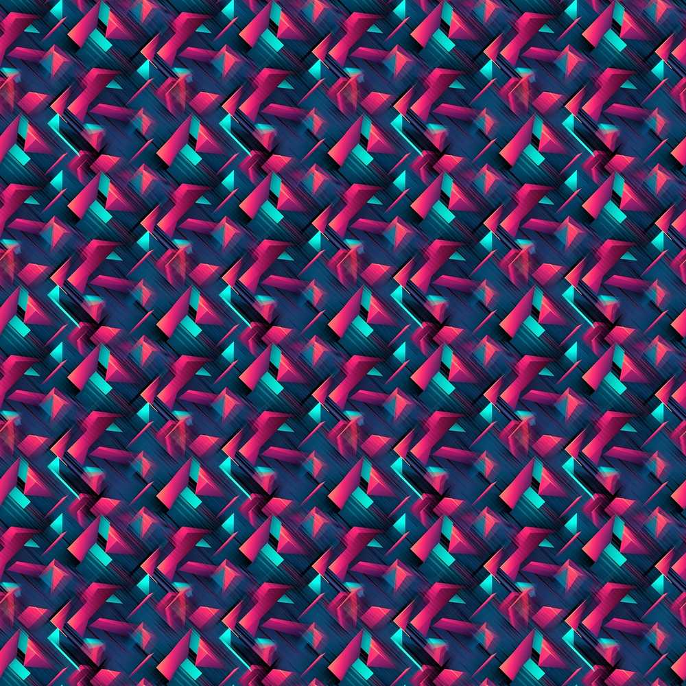 Abstract Neon Polygon Shapes Pattern Dynamic Geometric Art