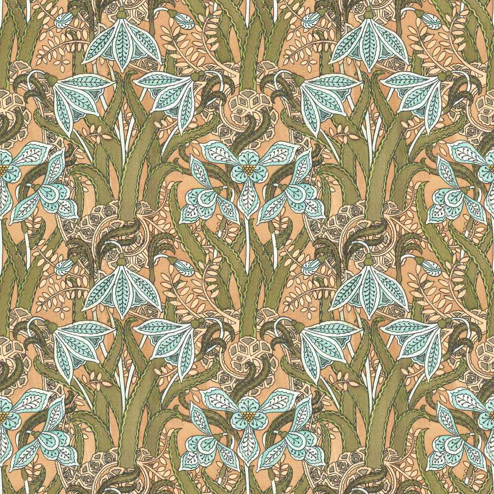 William Morris Style Blue Floral Vintage Classic Background Wildflower