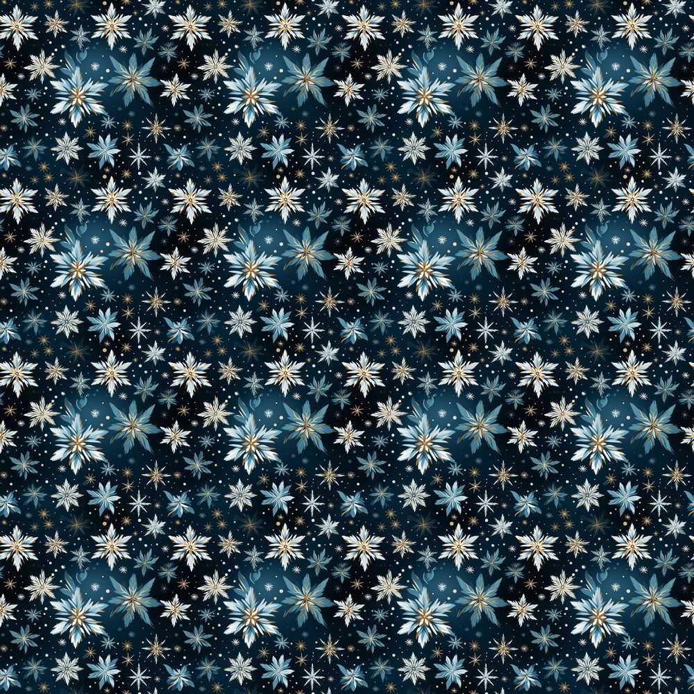 Dark Blue Floral Starburst Elegant Night Sky Background Wildflower