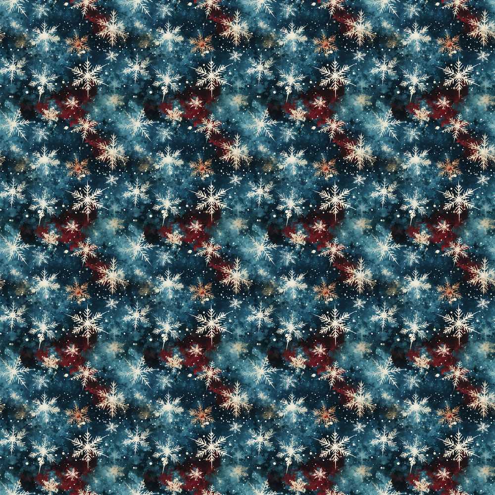 Galaxy Snowflake Star Dark Cosmic Winter Background Festive