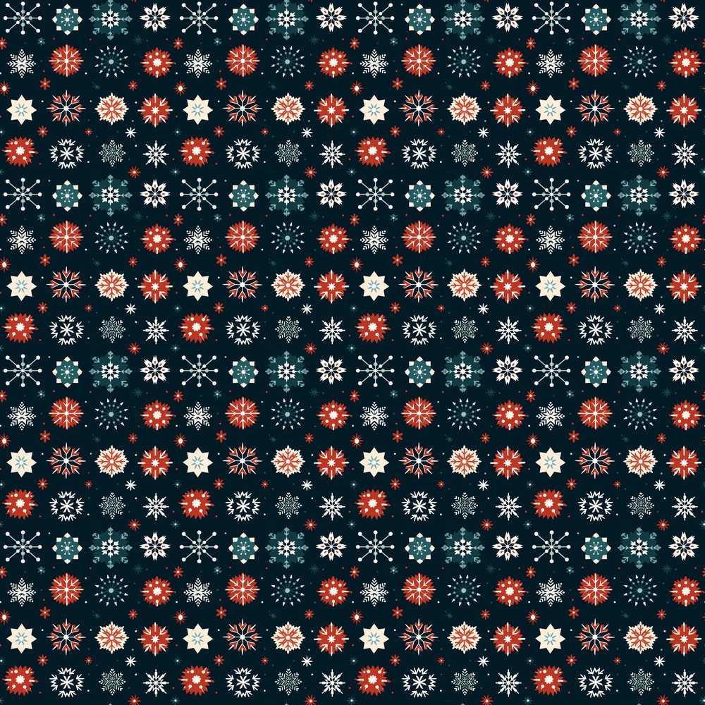Festive Red Blue Snowflake Christmas Holiday Background Seasonal