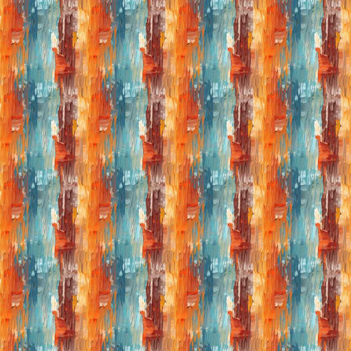 Abstract Textured Brushstroke Pattern in Orange Blue Art
