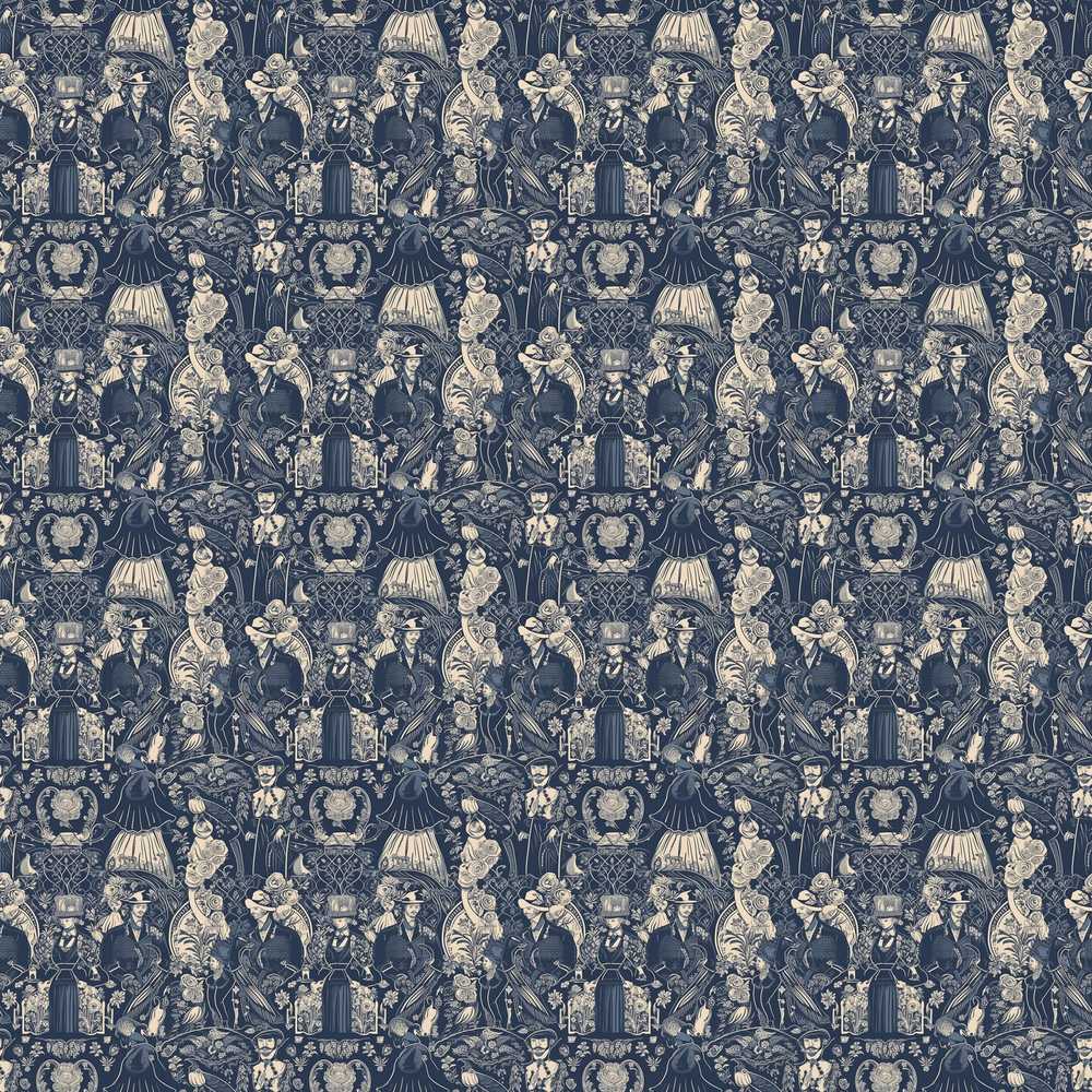 Victorian Ladies and Gentlemen Toile Pattern in Navy