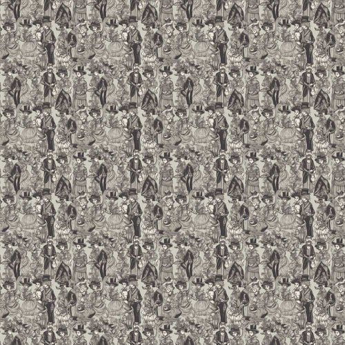 Antique Victorian Society Illustration Pattern Monochrome Decorative Repeat