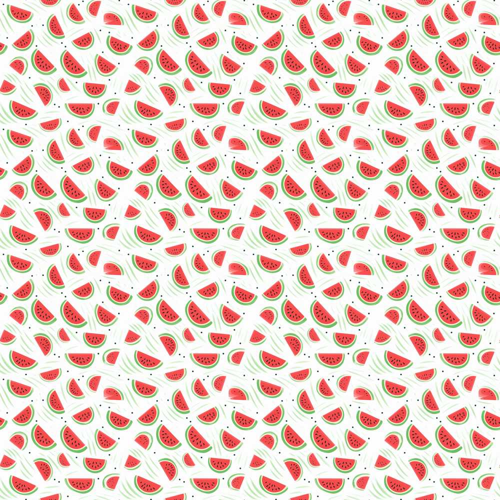 Minimal Watermelon Slice Scatter Decorative Repeat Pattern Design